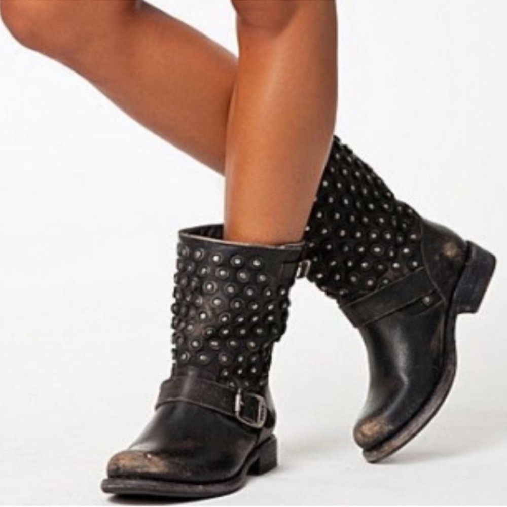 Frye & Co. Short Stud Moto Boot